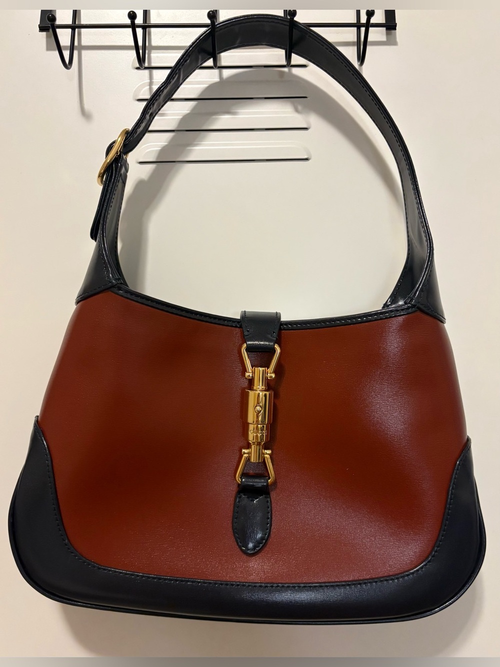 GUCCI Jackie 1961 - Boarded Dyana Lux Calfskin Bi-Color Small Hobo in Red & Blue - Picture 1 of 10